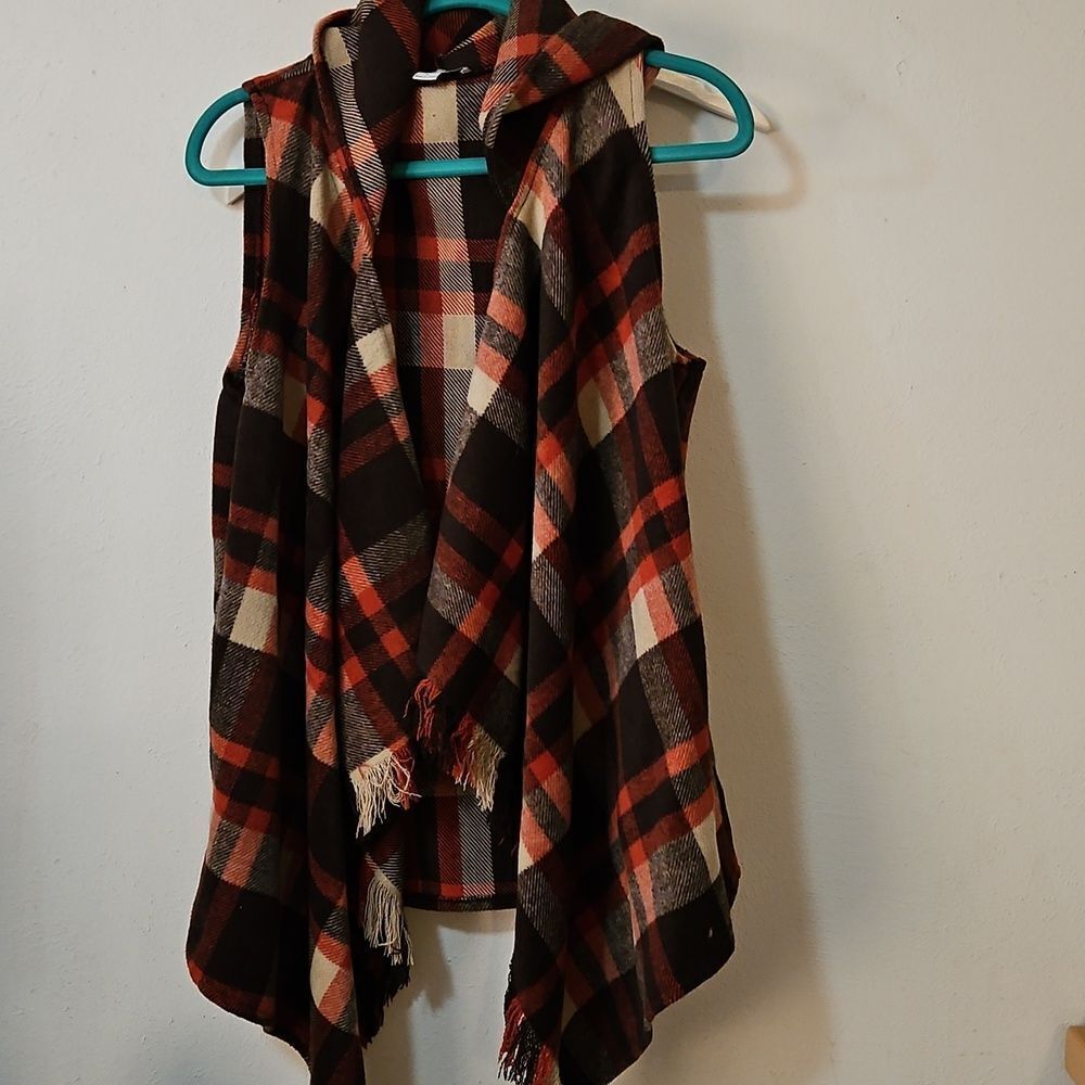 FAVLUX FASHION open Front  VEST HOODIE L